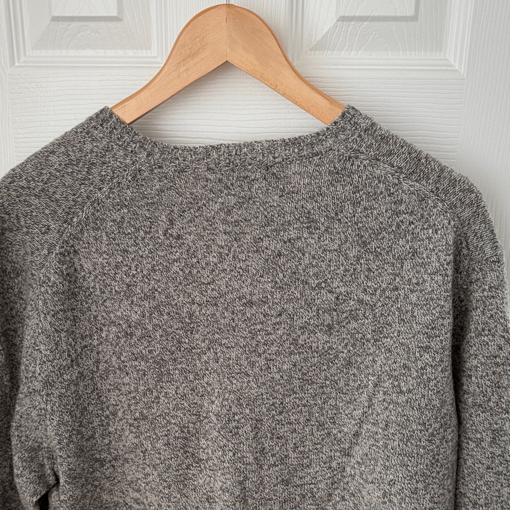 Men's Gray Lambswool Sweater L - Picture 6 of 8